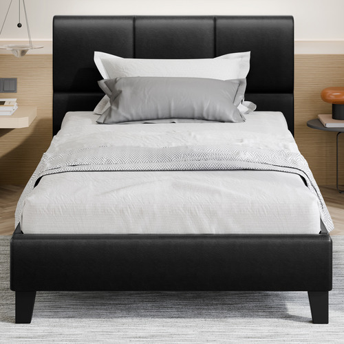 Anisa Faux Leather Platform Bed