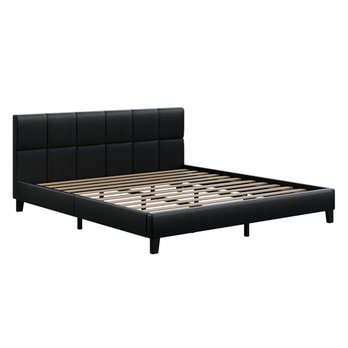 Anisa Faux Leather Platform Bed