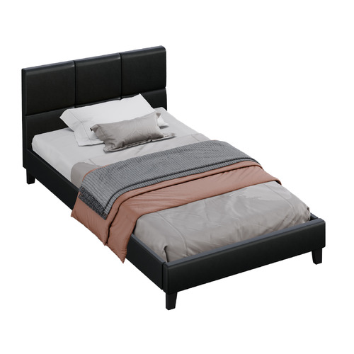 Anisa Faux Leather Platform Bed