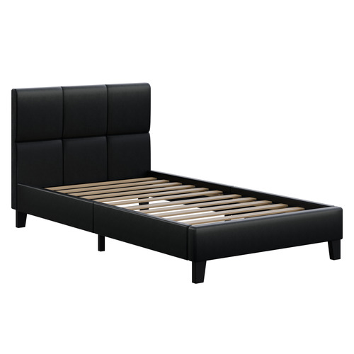 Anisa Faux Leather Platform Bed