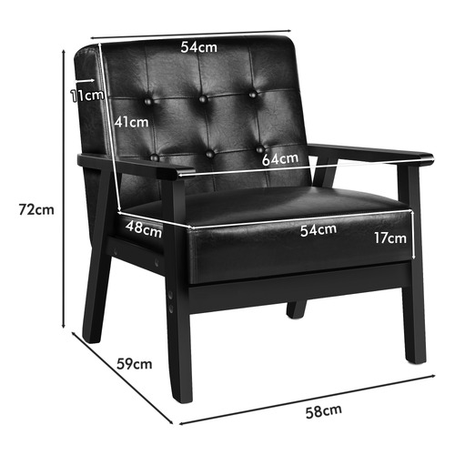 Callum Faux Leather Armchair