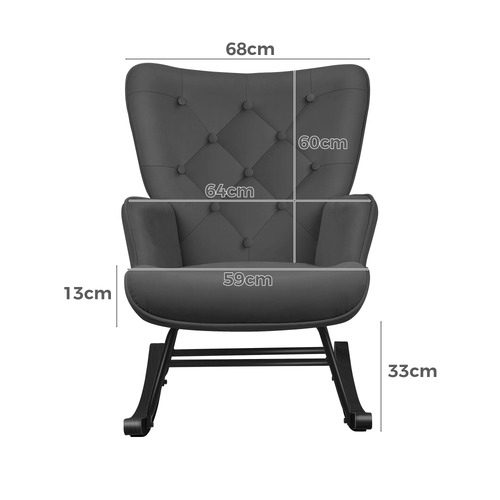 Collin Velvet Rocking Chair