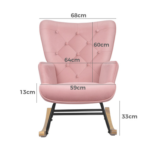 Collin Velvet Rocking Chair