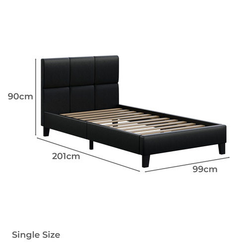 Anisa Faux Leather Platform Bed