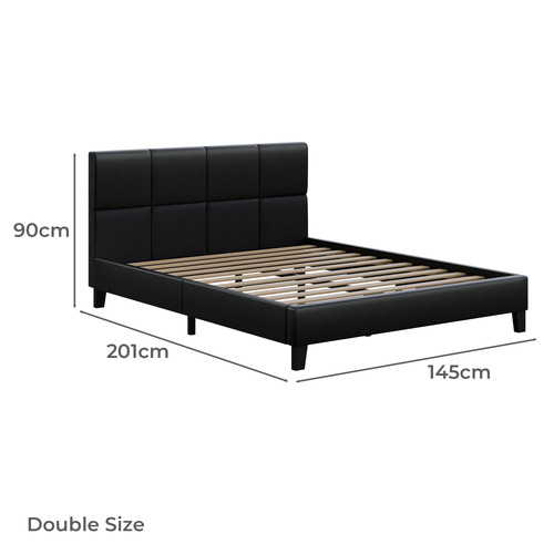 Anisa Faux Leather Platform Bed