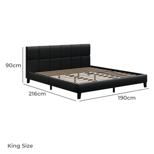 Anisa Faux Leather Platform Bed