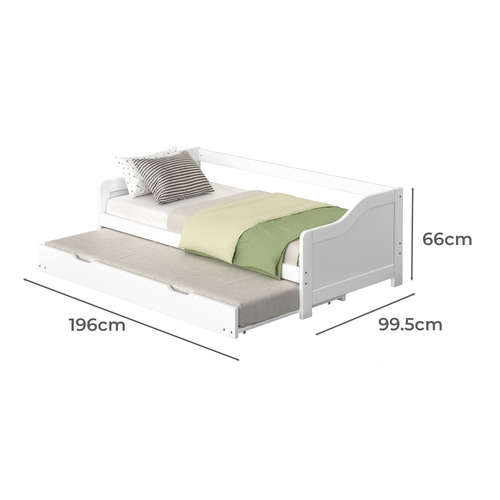White Nadine Trundle Bed