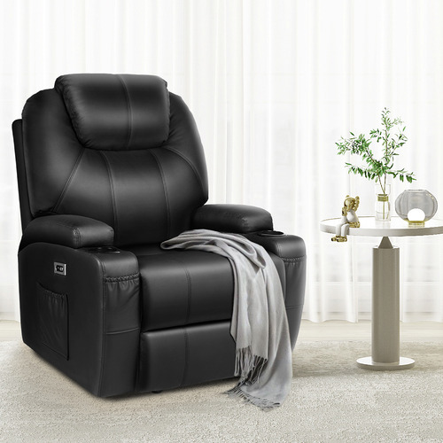 Burke PU Leather Recliner Armchair