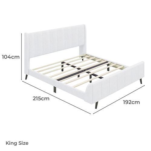 Ross Boucle Platform Bed