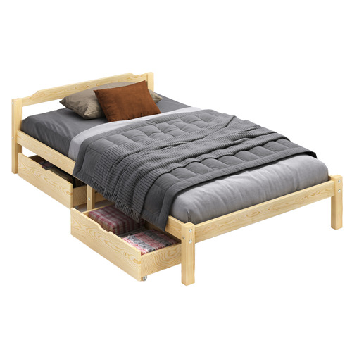 Kaeda-Pine-Wood-Bed-with-Storage