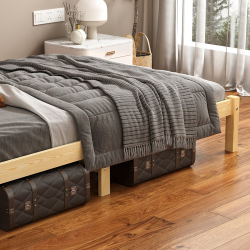 Kaeda-Pine-Wood-Bed-with-Storage