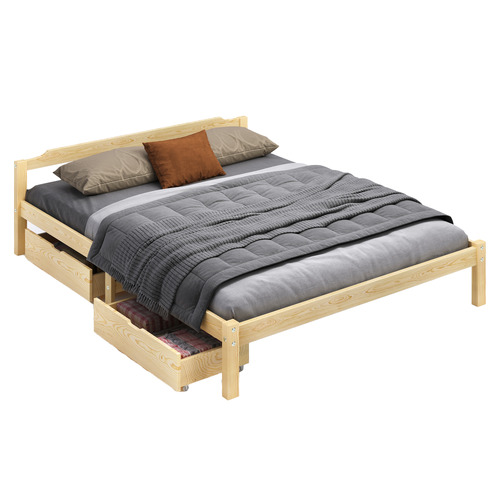 Kaeda-Pine-Wood-Bed-with-Storage
