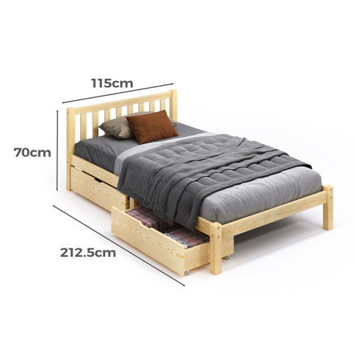 Natural-Hazel-Pine-Wood-Bed-with-Underbed-Storage