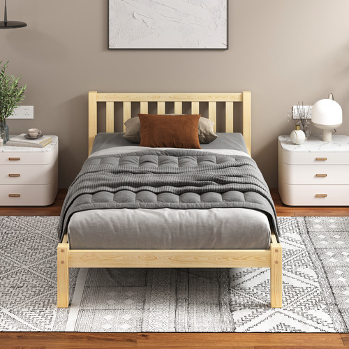Natural-Hazel-Pine-Wood-Bed-with-Underbed-Storage