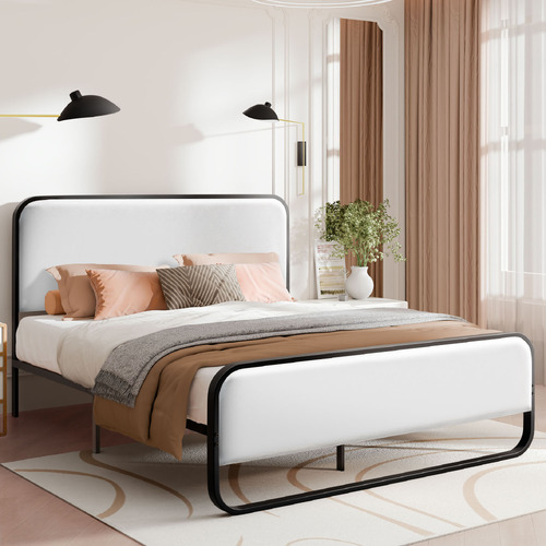 Leuan Faux Leather Platform Bed