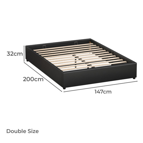 Tiago Faux Leather Gas Lift Bed Base