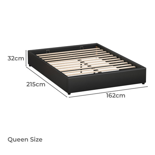 Tiago Faux Leather Gas Lift Bed Base