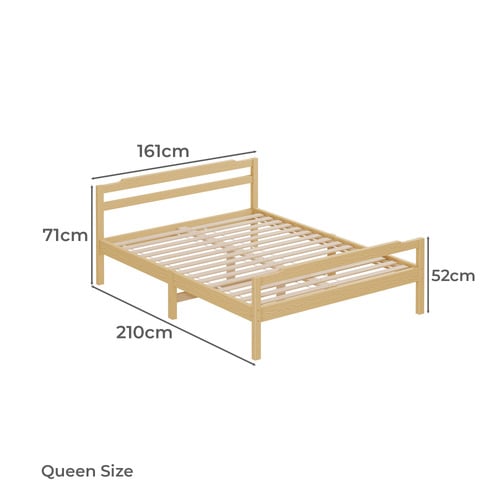 Lyna Pine Wood Bed Frame