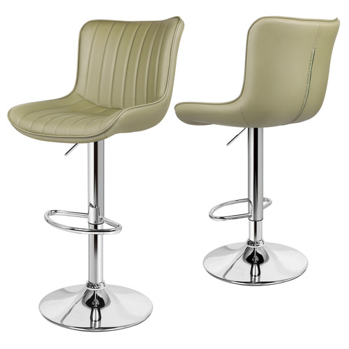 82cm Vermillion Faux Leather Bar Stool