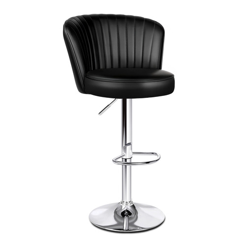 82cm Vermillion Faux Leather Adjustable Bar Stools