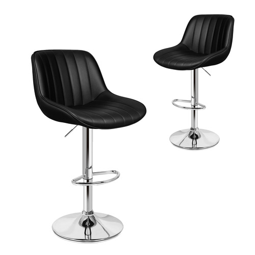 90cm Vitesse Faux Leather Adjustable Bar Stools