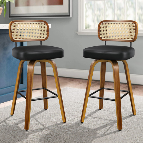 68cm Liencrest Rattan Adjustable Bar Stools