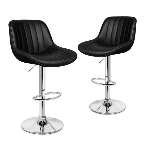 90cm Vitesse Faux Leather Adjustable Bar Stools