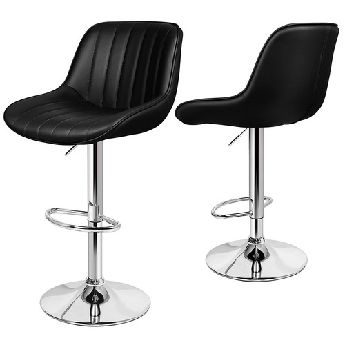 90cm Vitesse Faux Leather Adjustable Bar Stools