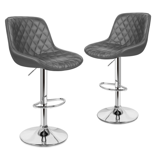 80cm Nunnally Faux Leather Adjustable Bar Stools
