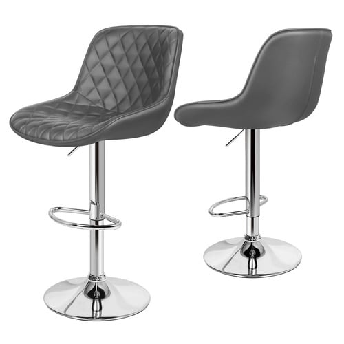 80cm Nunnally Faux Leather Adjustable Bar Stools