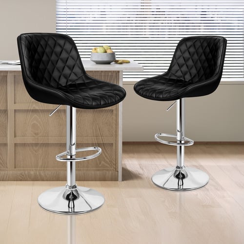 80cm Nunnally Faux Leather Adjustable Bar Stools