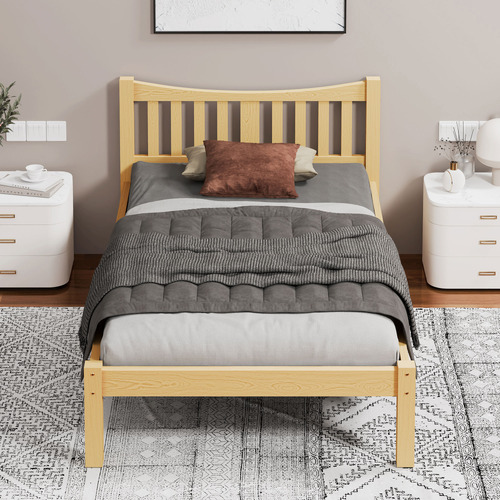 Natural Carmilla Pine Wood Bed Frame