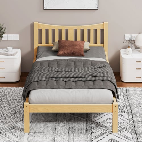 Natural Carmilla Pine Wood Bed Frame