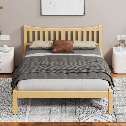 Natural Carmilla Pine Wood Bed Frame