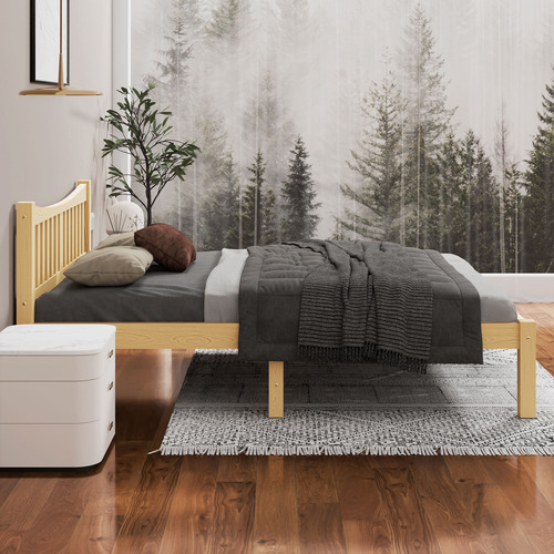 Natural Carmilla Pine Wood Bed Frame