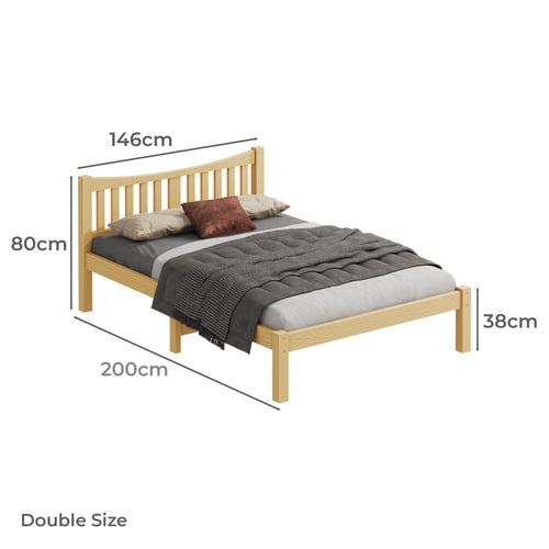 Natural Carmilla Pine Wood Bed Frame