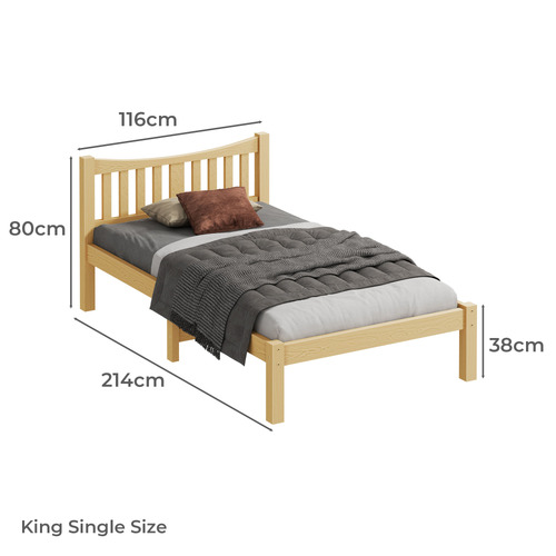 Natural Carmilla Pine Wood Bed Frame