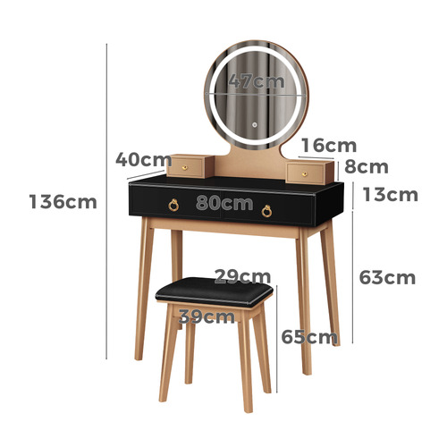 2 Piece Sienna Dressing Table & Stool Set