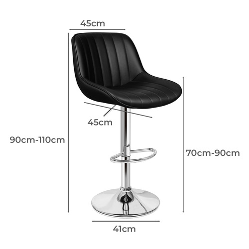 Vitesse Faux Leather Adjustable Bar Stools