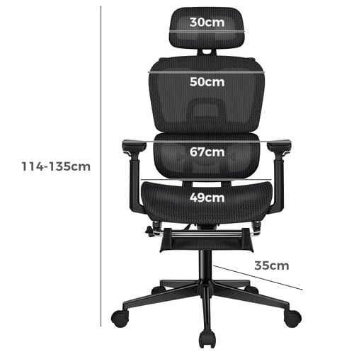 Diana Mesh Office Chair with Footrest