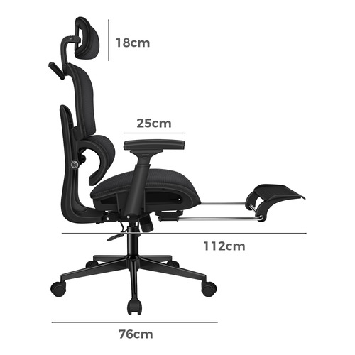 Diana Mesh Office Chair with Footrest