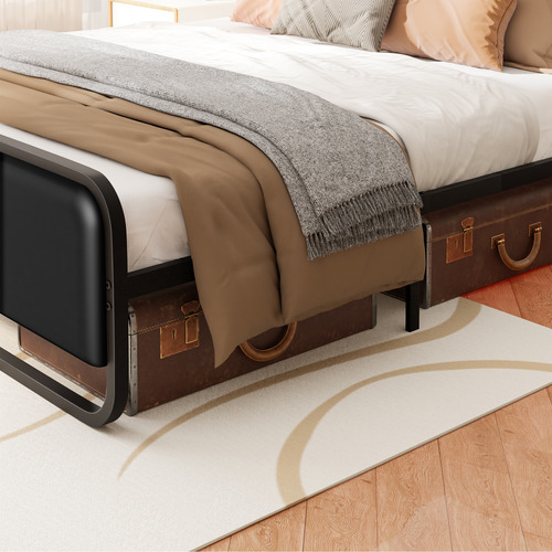 Black-Stephan-Faux-Leather-Bed-Frame