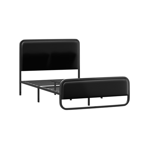 Black-Stephan-Faux-Leather-Bed-Frame