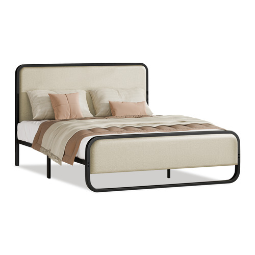 Beige-Stephan-Upholstered-Bed-Frame