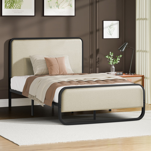 Beige-Stephan-Upholstered-Bed-Frame