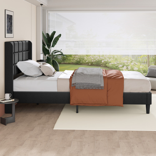 Black-Hobbs-Faux-Leather-Bed-Frame