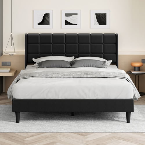 Black-Hobbs-Faux-Leather-Bed-Frame