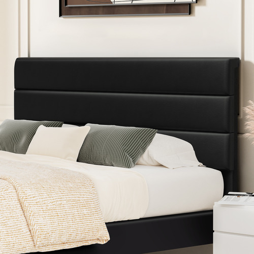 Black-Preston-Faux-Leather-Bed-Frame