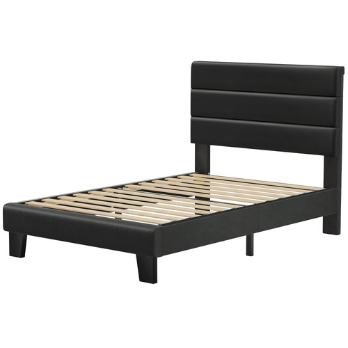 Black-Preston-Faux-Leather-Bed-Frame