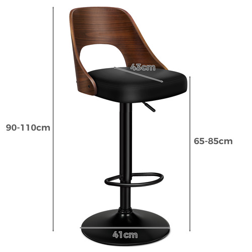 Bennet Faux Leather Adjustable Bar Stools